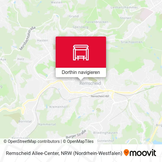 Remscheid Allee-Center Karte