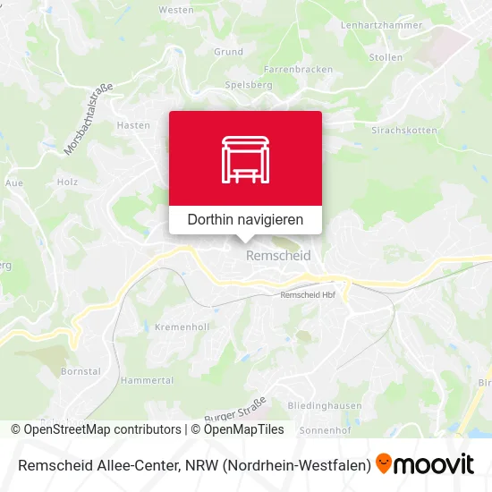 Remscheid Allee-Center Karte
