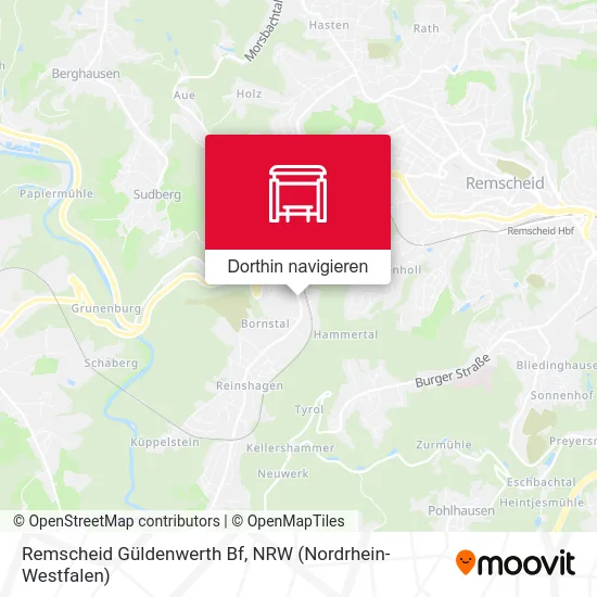Remscheid Güldenwerth Bf Karte