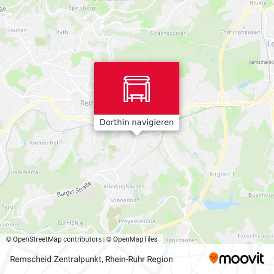 Remscheid Zentralpunkt Karte