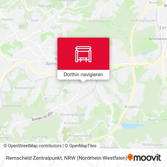 Remscheid Zentralpunkt Karte