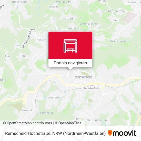 Remscheid Hochstraße Karte