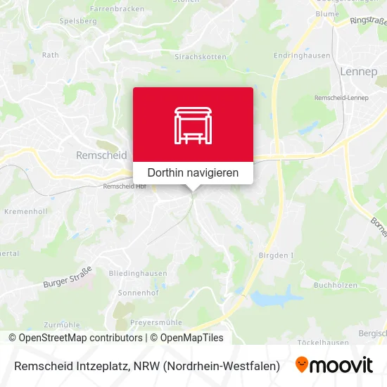 Remscheid Intzeplatz Karte