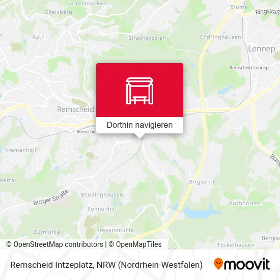 Remscheid Intzeplatz Karte