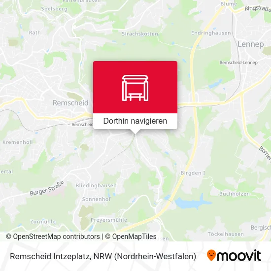 Remscheid Intzeplatz Karte