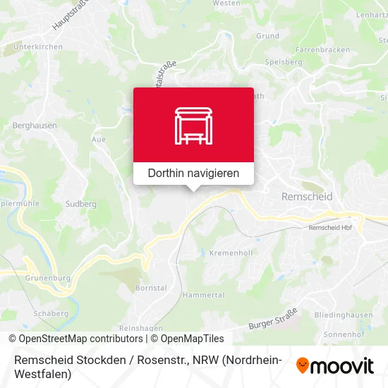 Remscheid Stockden / Rosenstr. Karte