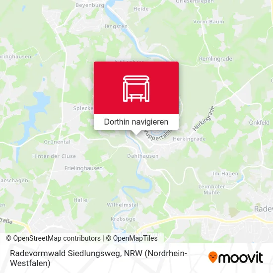 Radevormwald Siedlungsweg Karte