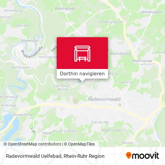 Radevormwald Uelfebad Karte