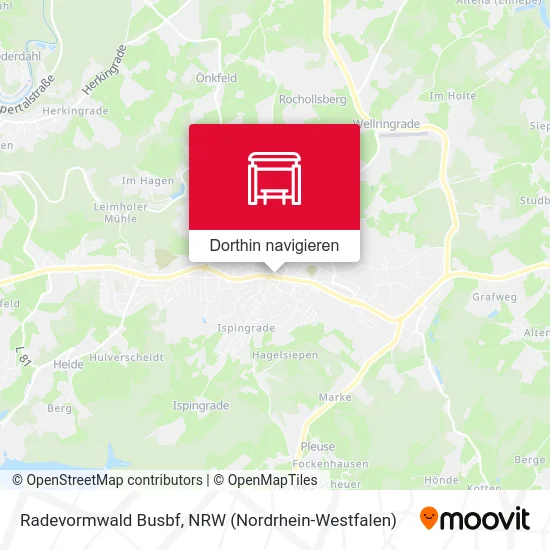 Radevormwald Busbf Karte