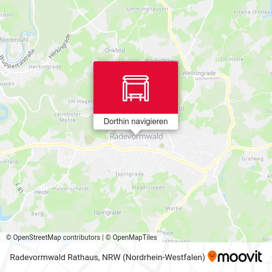 Radevormwald Rathaus Karte