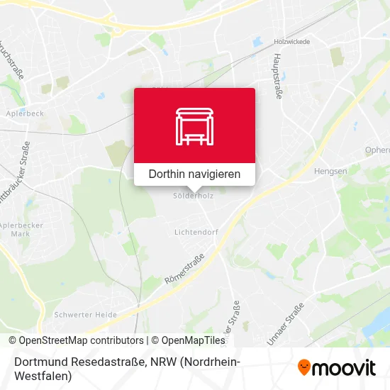 Dortmund Resedastraße Karte