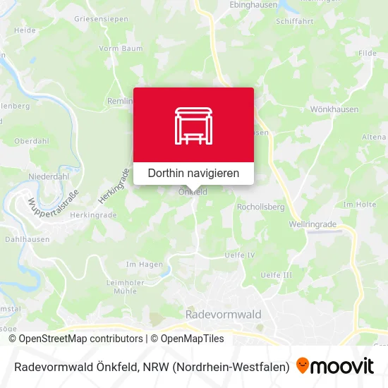 Radevormwald Önkfeld Karte