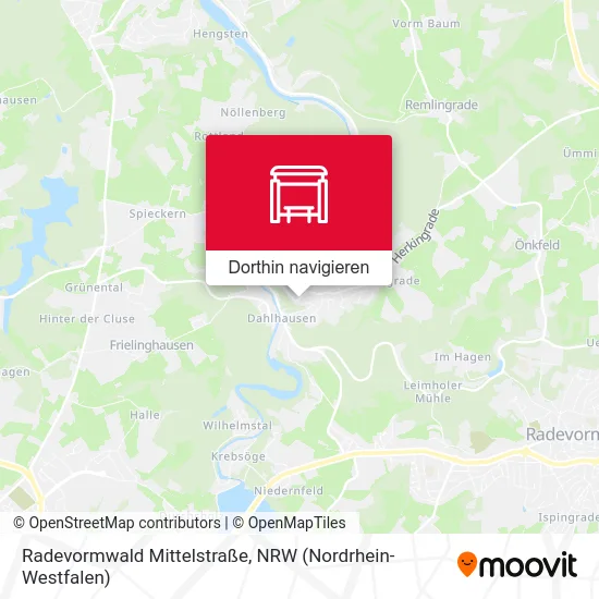 Radevormwald Mittelstraße Karte