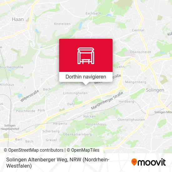 Solingen Altenberger Weg Karte