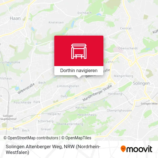 Solingen Altenberger Weg Karte