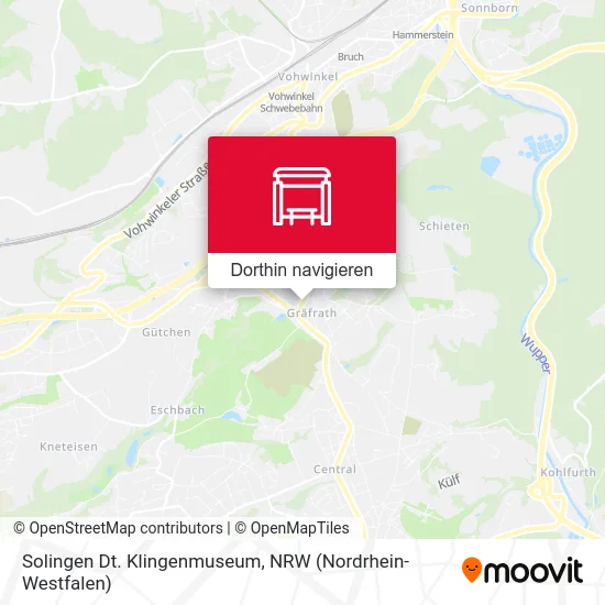 Solingen Dt. Klingenmuseum Karte