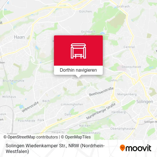 Solingen Wiedenkamper Str. Karte