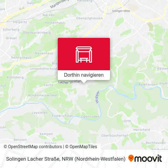 Solingen Lacher Straße Karte