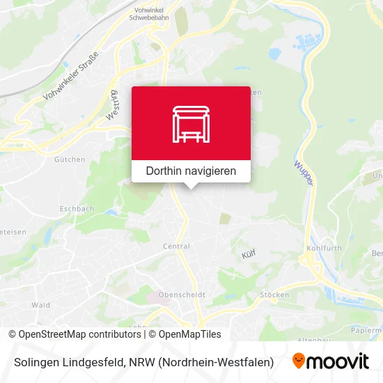 Solingen Lindgesfeld Karte