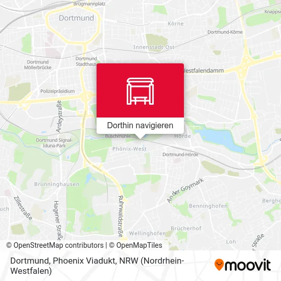 Dortmund, Phoenix Viadukt Karte