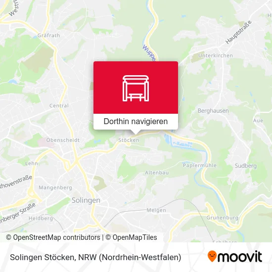 Solingen Stöcken Karte