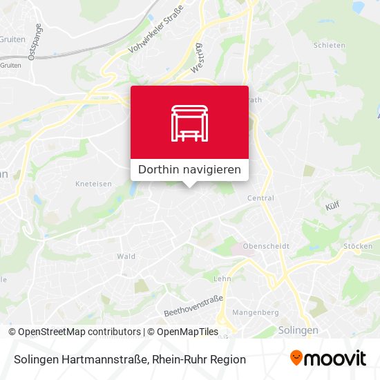 Solingen Hartmannstraße Karte