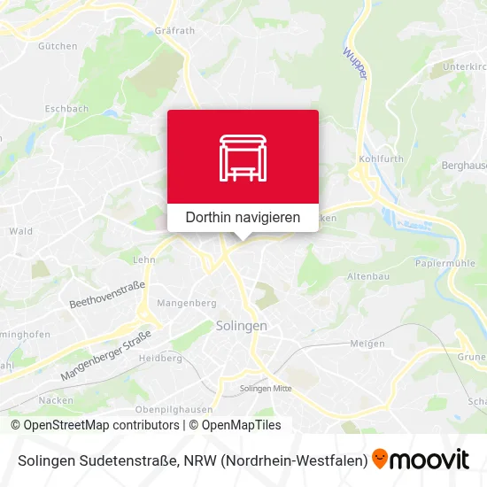 Solingen Sudetenstraße Karte