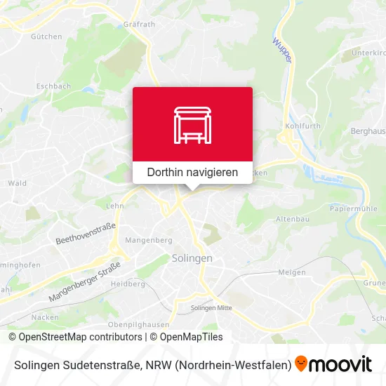 Solingen Sudetenstraße Karte