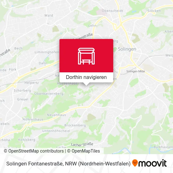Solingen Fontanestraße Karte