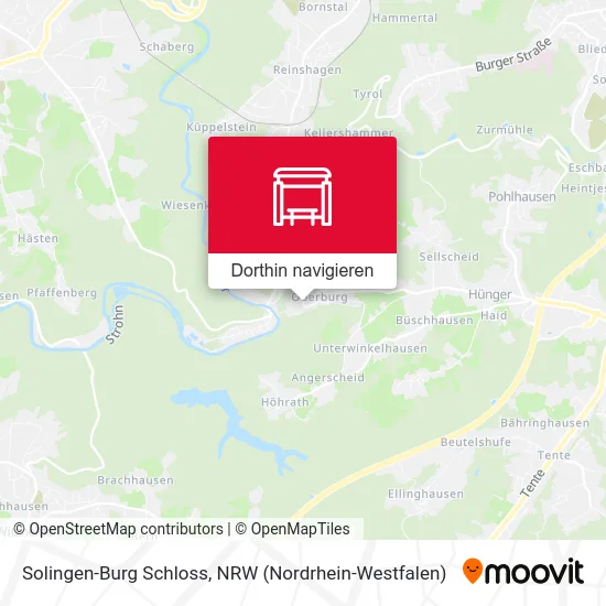 Solingen-Burg Schloss Karte