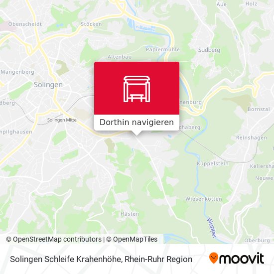 Solingen Schleife Krahenhöhe Karte