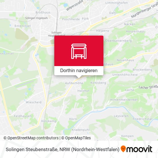 Solingen Steubenstraße Karte