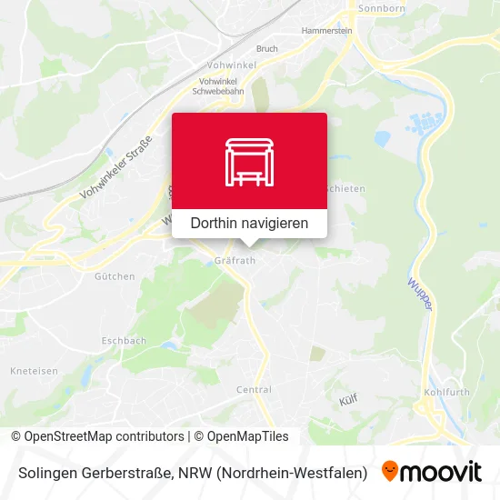 Solingen Gerberstraße Karte