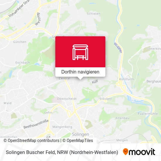 Solingen Buscher Feld Karte