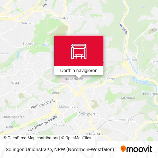 Solingen Unionstraße Karte