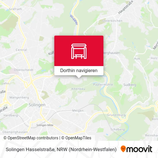 Solingen Hasselstraße Karte