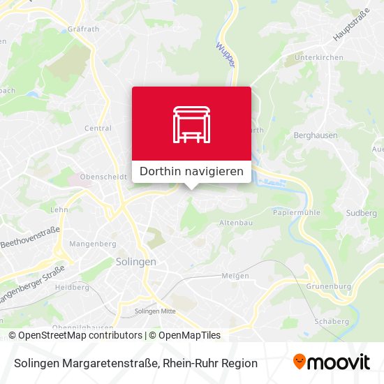 Solingen Margaretenstraße Karte