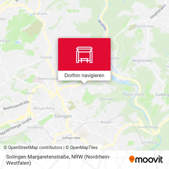 Solingen Margaretenstraße Karte
