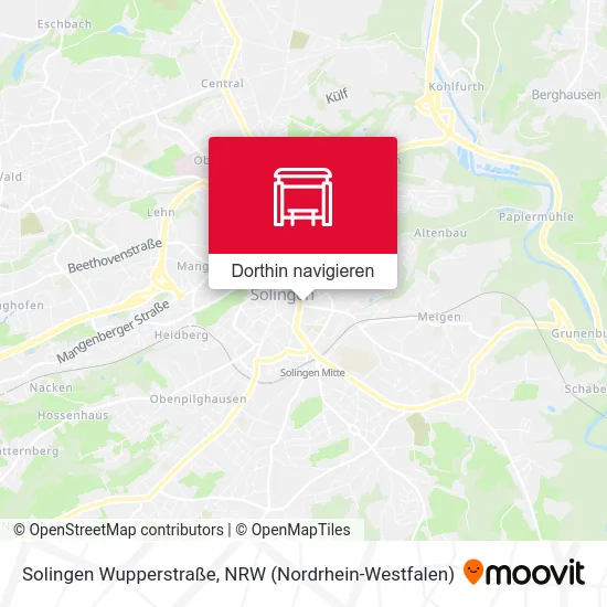 Solingen Wupperstraße Karte