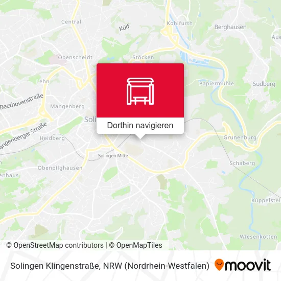Solingen Klingenstraße Karte
