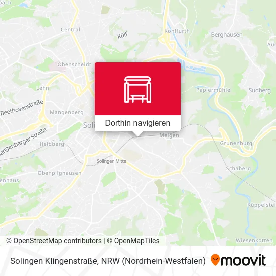 Solingen Klingenstraße Karte