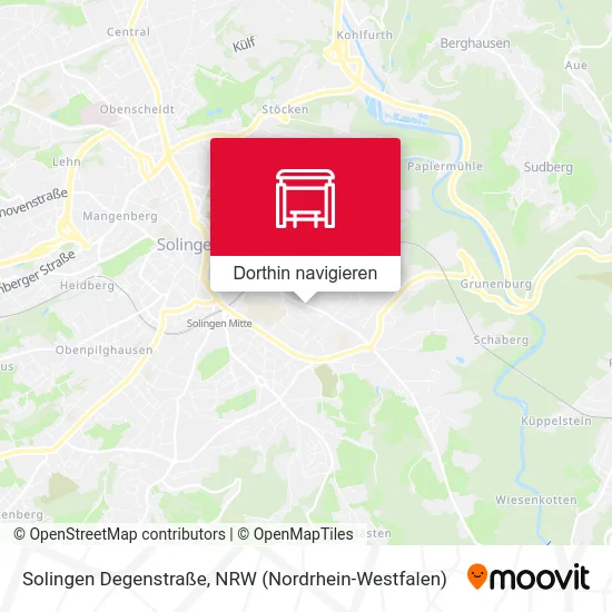 Solingen Degenstraße Karte