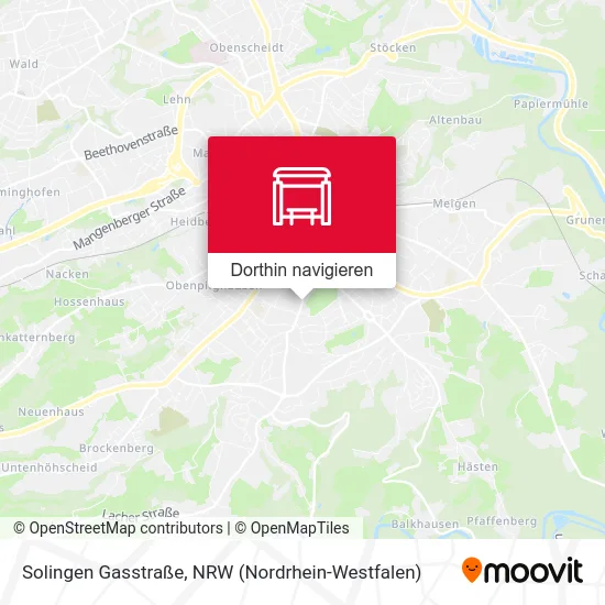 Solingen Gasstraße Karte