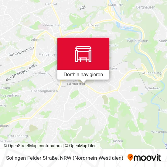 Solingen Felder Straße Karte