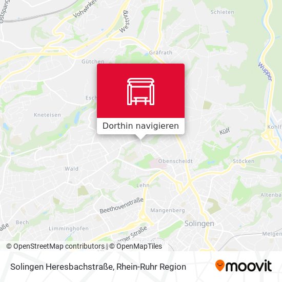 Solingen Heresbachstraße Karte