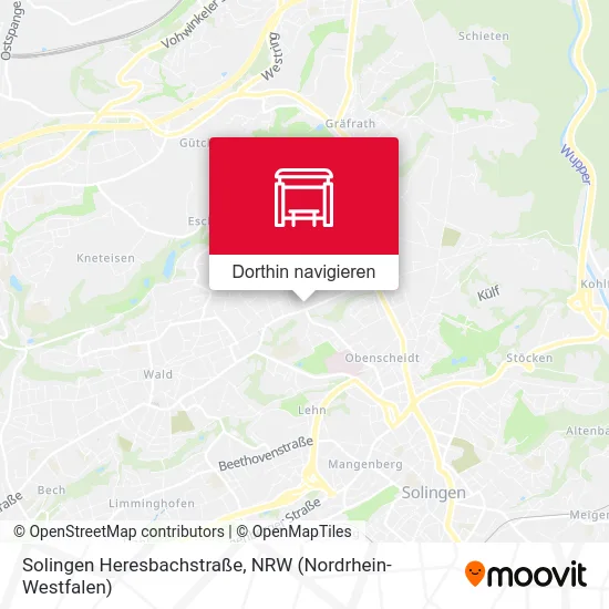 Solingen Heresbachstraße Karte