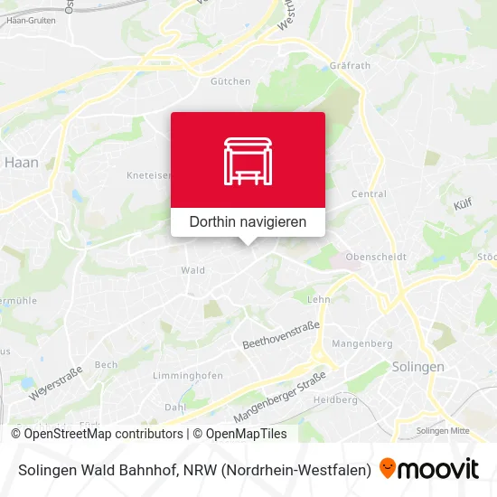 Solingen Wald Bahnhof Karte