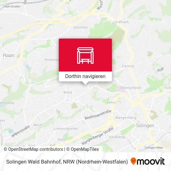 Solingen Wald Bahnhof Karte
