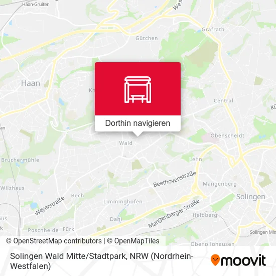 Solingen Wald Mitte/Stadtpark Karte