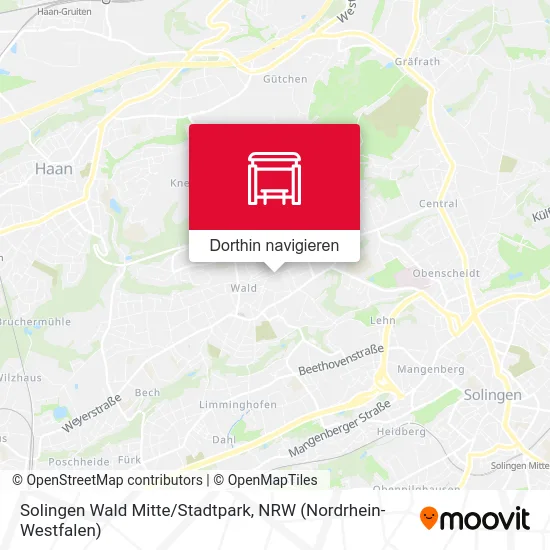 Solingen Wald Mitte/Stadtpark Karte